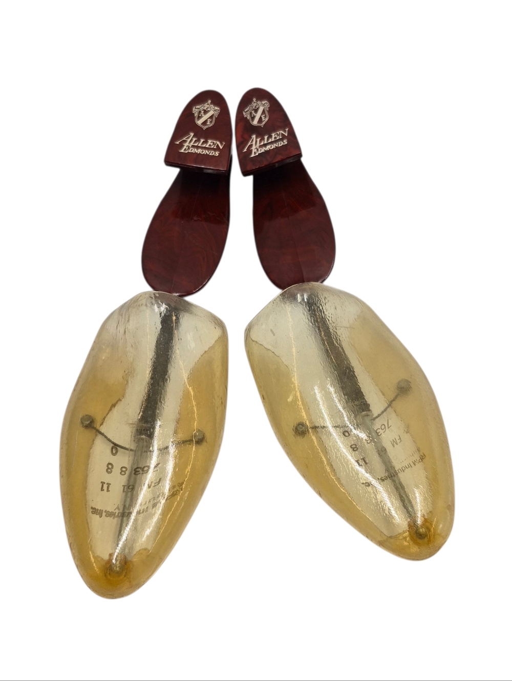 Allen Edmonds Brown Amber Plastic Shoe Stretchers Tree